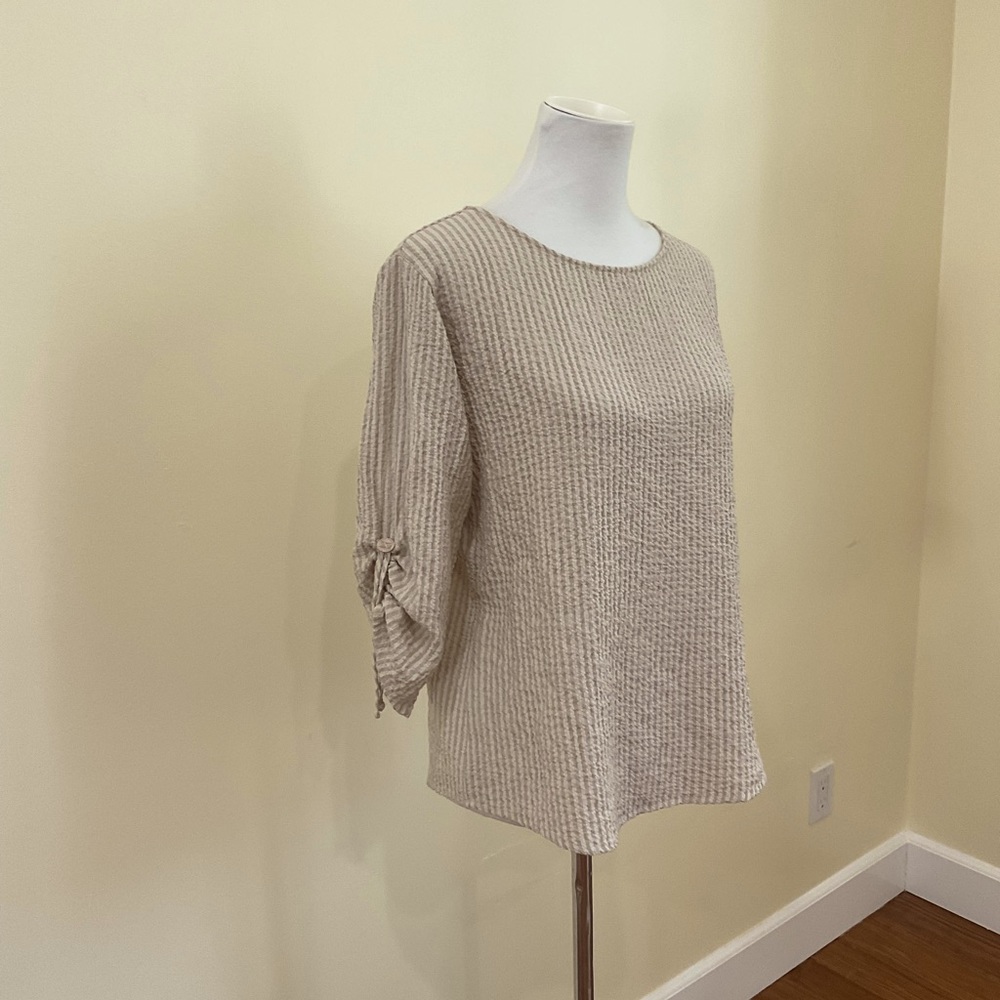 Women's Woolrich Beige Striped Tunic Top